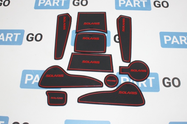 Силиконовые коврики на панель приборов Hyundai Solaris (2010-2014)