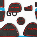 Миниатюра Силиконовые коврики на панель приборов Hyundai Solaris (2014-2017)