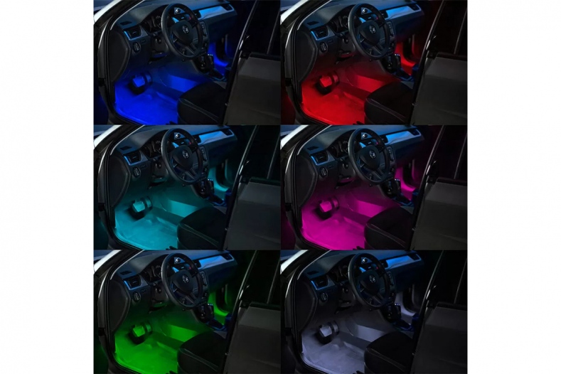 Миниатюра Музыкальная RGB-подсветка салона - с пультом
